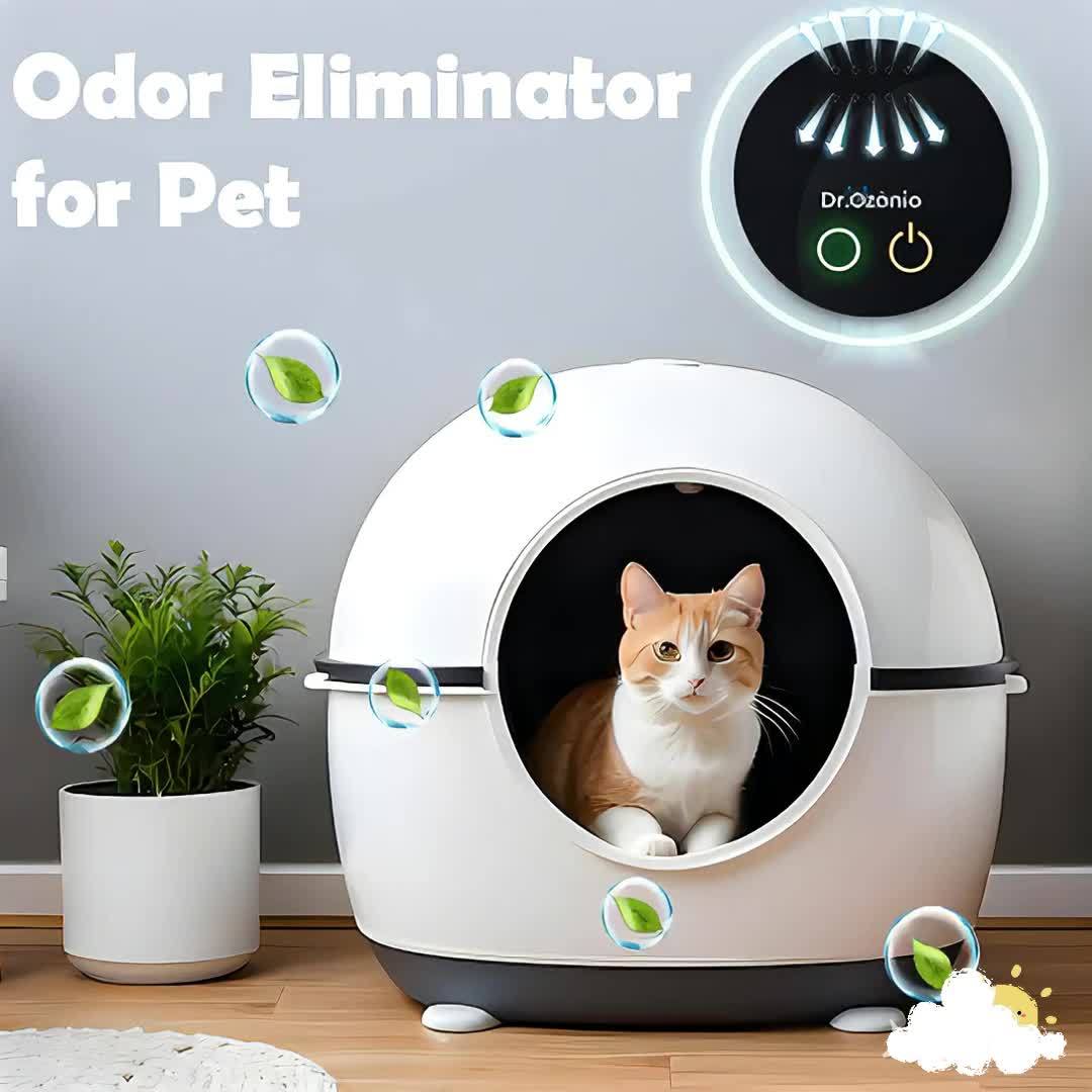 Eliminador de odores de animais de estimação portátil, portátil a bateria!