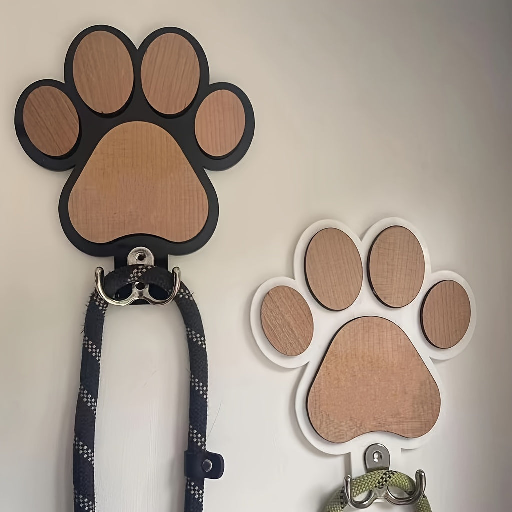 Gancho de parede de madeira com patas – Decoração artesanal chique para lares que amam animais de estimação