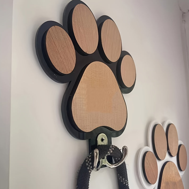 Gancho de parede de madeira com patas – Decoração artesanal chique para lares que amam animais de estimação