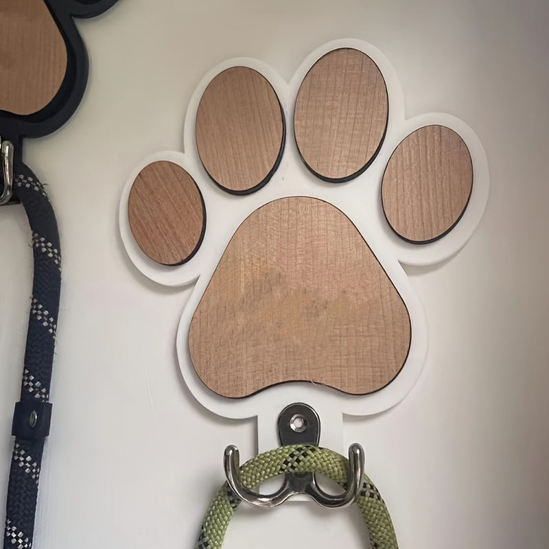 Gancho de parede de madeira com patas – Decoração artesanal chique para lares que amam animais de estimação