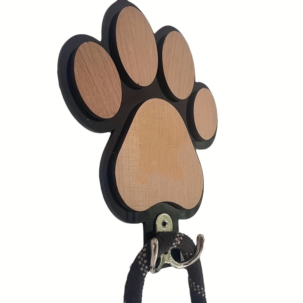 Gancho de parede de madeira com patas – Decoração artesanal chique para lares que amam animais de estimação