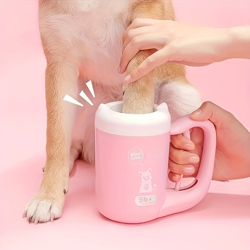Copo limpador portátil de patinhas para petz – lavagem rápida e suave para cães e gatos!