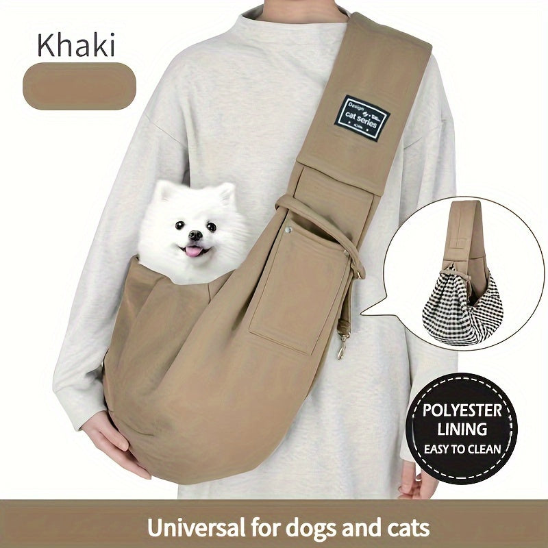 Transportadora Sling Macia para Animais de Estimação – Viagem Aconchegante e com as Mãos Livres para Cães e Gatos Pequenos!