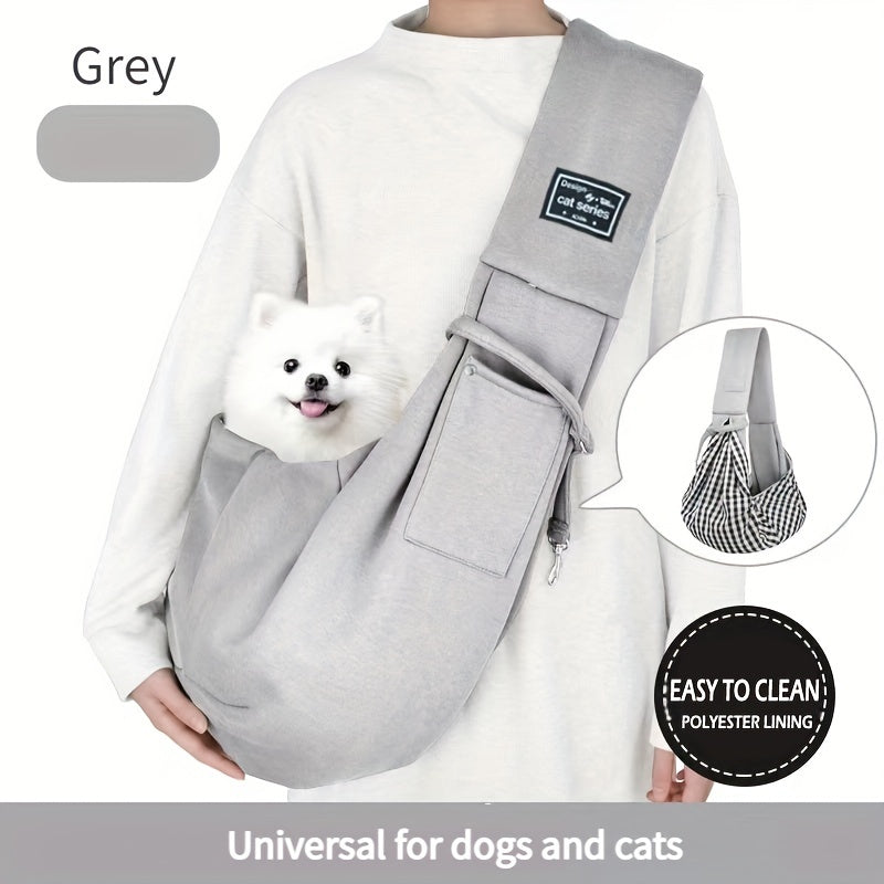 Transportadora Sling Macia para Animais de Estimação – Viagem Aconchegante e com as Mãos Livres para Cães e Gatos Pequenos!