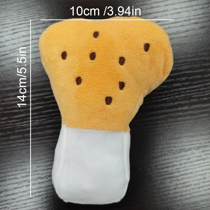Brinquedo Interativo Coxa de Frango para Cães – Mordedor Resistente e Anti-Ansiedade
