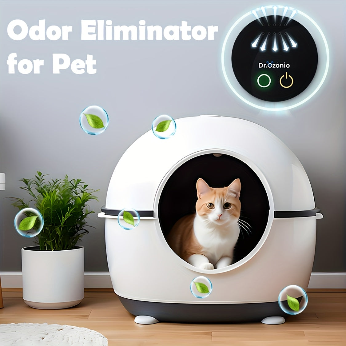 Eliminador de odores de animais de estimação portátil, portátil a bateria!