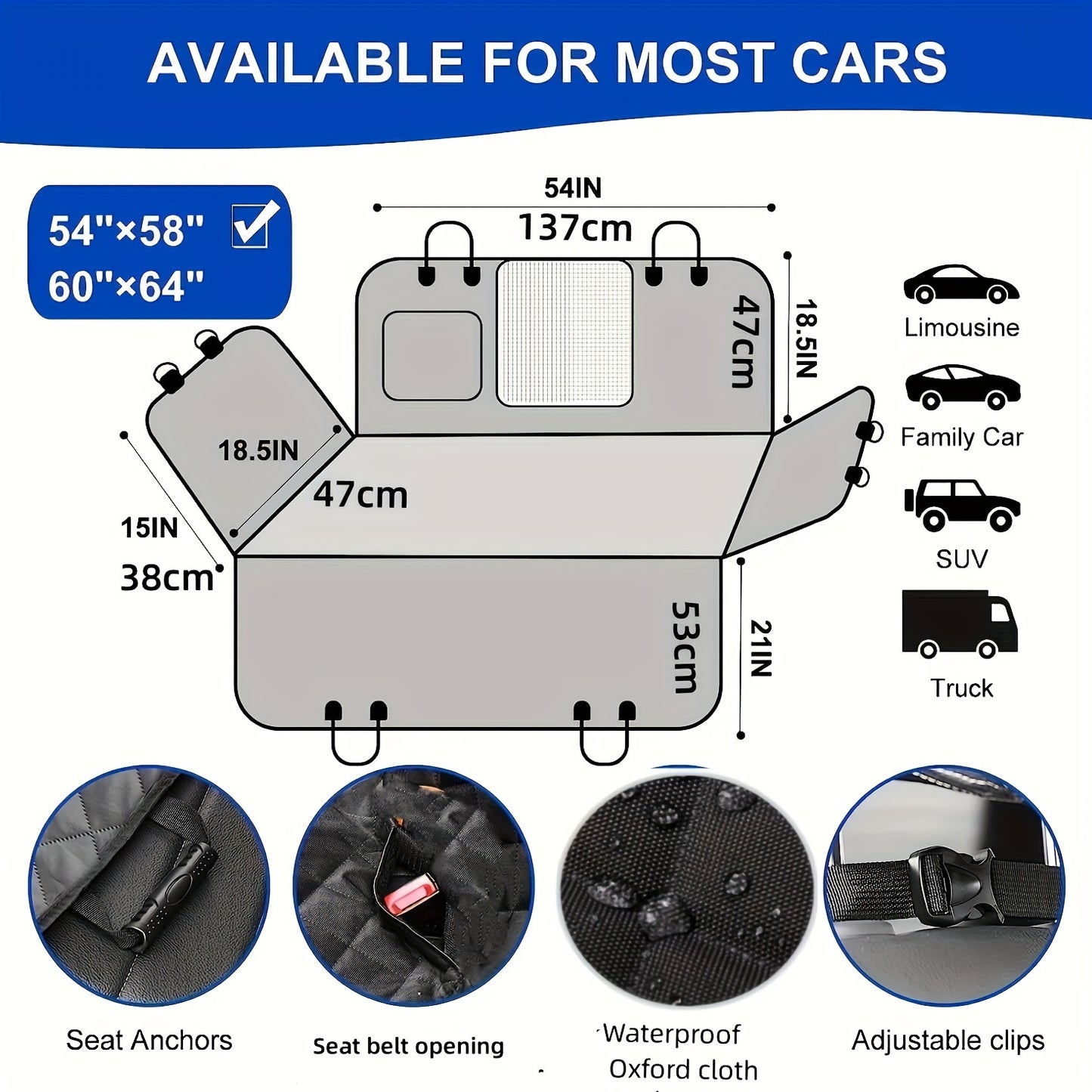 Capa de assento de carro luxuosa para cachorro – à prova de arranhões, antiderrapante e confortável para viagens!