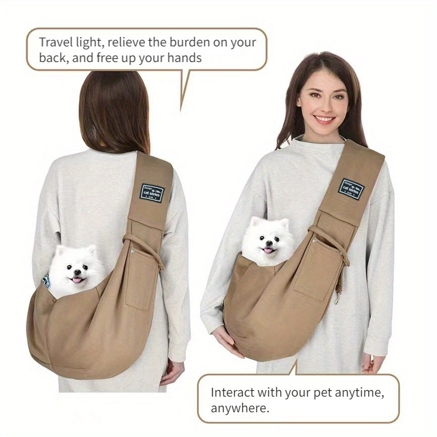 Transportadora Sling Macia para Animais de Estimação – Viagem Aconchegante e com as Mãos Livres para Cães e Gatos Pequenos!