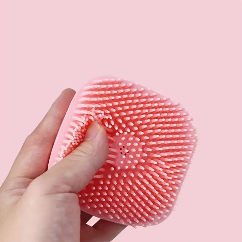 Escova de banho de silicone para animais de estimação – massageie, limpe e dispense xampu em uma etapa fácil