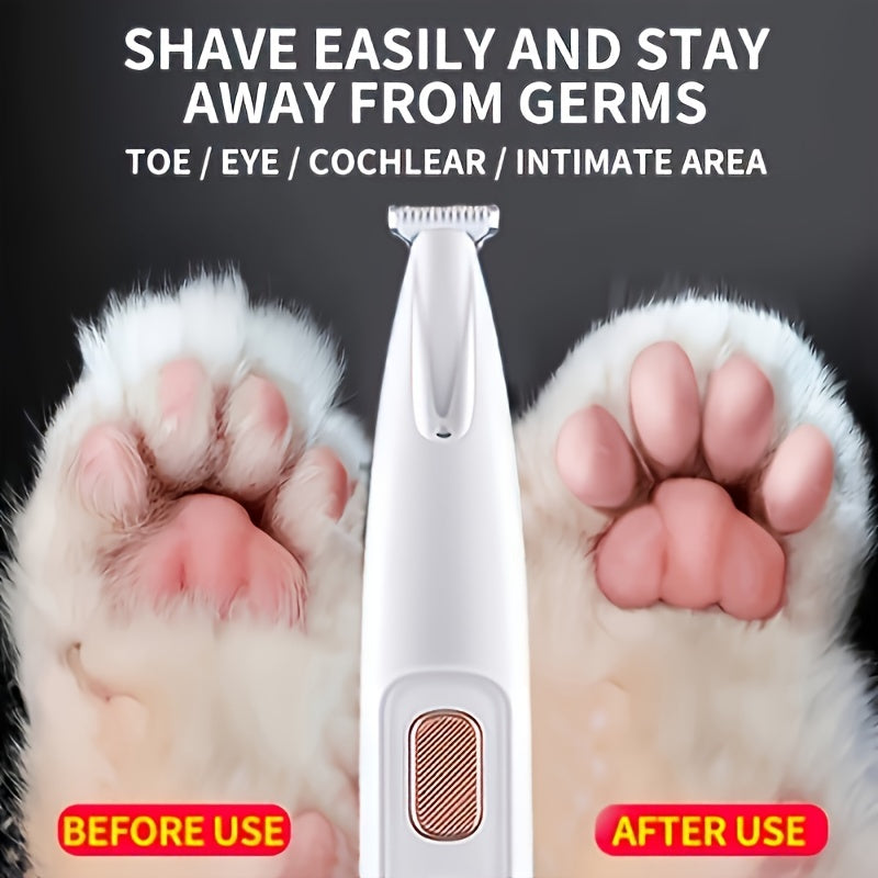 Máquina de tosa silenciosa para animais de estimação – sem fio, recarregável via USB e fácil para aparar pelos em casa!