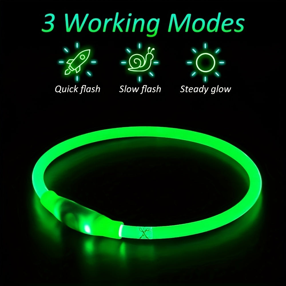 Nunca mais perca seu cão! Coleira com luz LED para cães de estimação