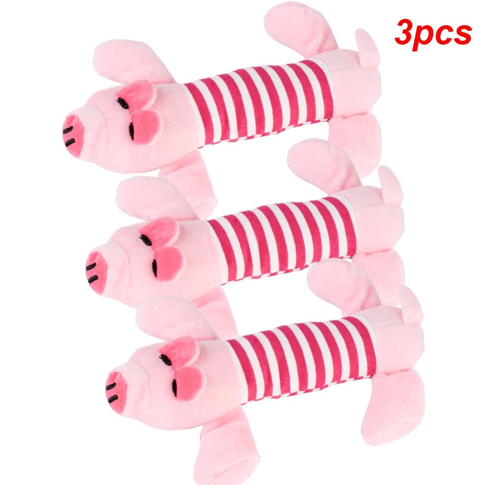 Brinquedos de porco, pato e rato