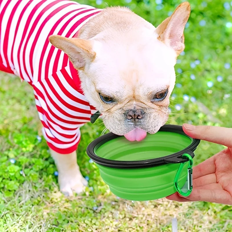 Tigela portátil para água e comida de animais de estimação