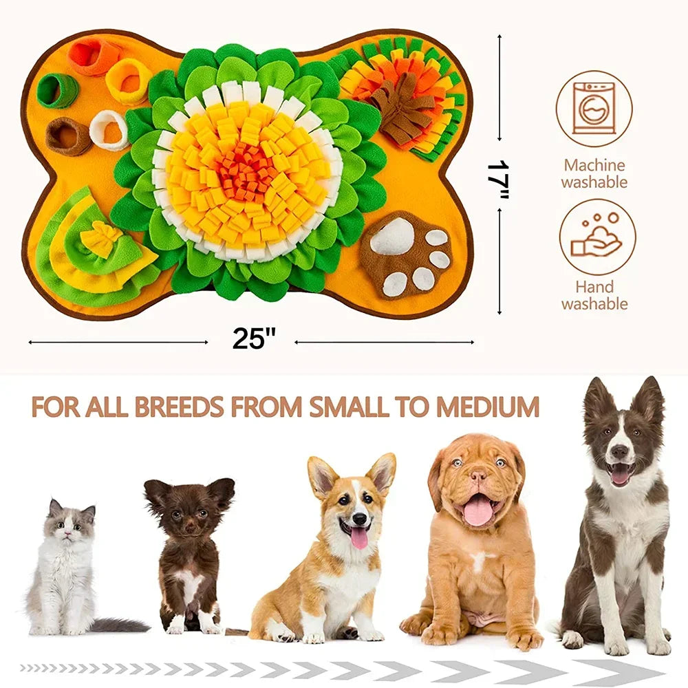 Tapete de Farejamento Grande para Cães – Brinquedo Interativo, Alimentação Lenta e Redução de Ansiedade