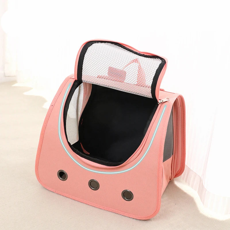 Mochila Pet 270° Panorâmica – Nylon 35×26×30 cm