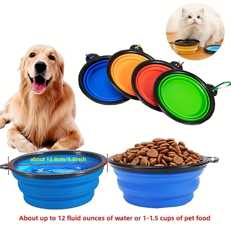 Tigela portátil para água e comida de animais de estimação