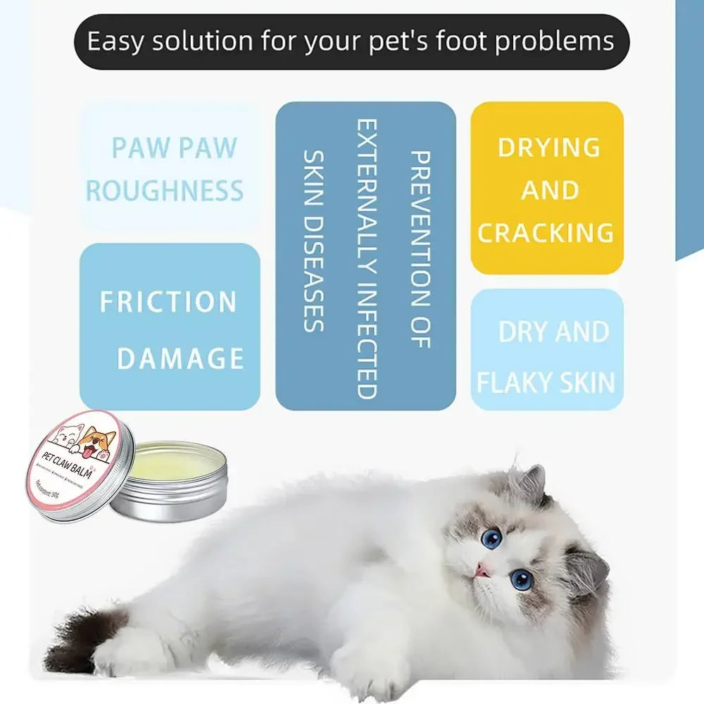 Bálsamo Hidratante para Patas e Focinho de Cães e Gatos – 50g | Proteção, Hidratação e Reparação Contra Rachaduras