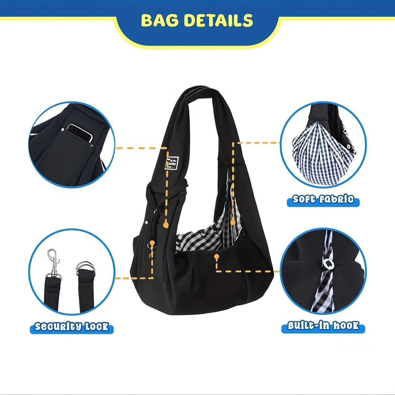 Transportadora Sling Macia para Animais de Estimação – Viagem Aconchegante e com as Mãos Livres para Cães e Gatos Pequenos!