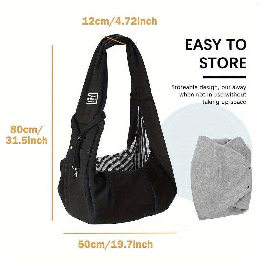 Transportadora Sling Macia para Animais de Estimação – Viagem Aconchegante e com as Mãos Livres para Cães e Gatos Pequenos!