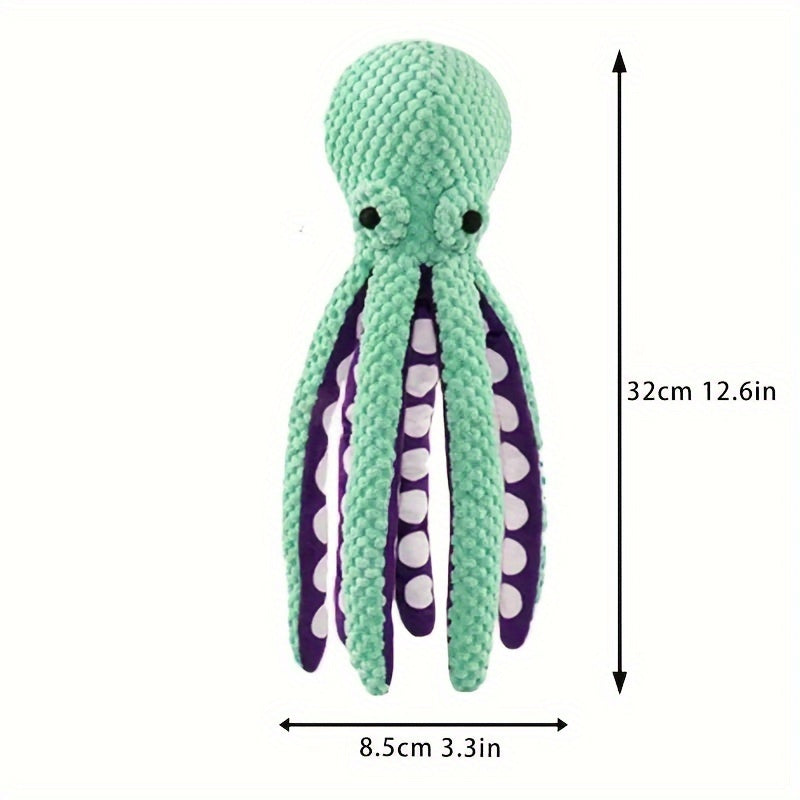 Polvo Interativo para Cães – Pelúcia Resistente com Ventosas Divertidas