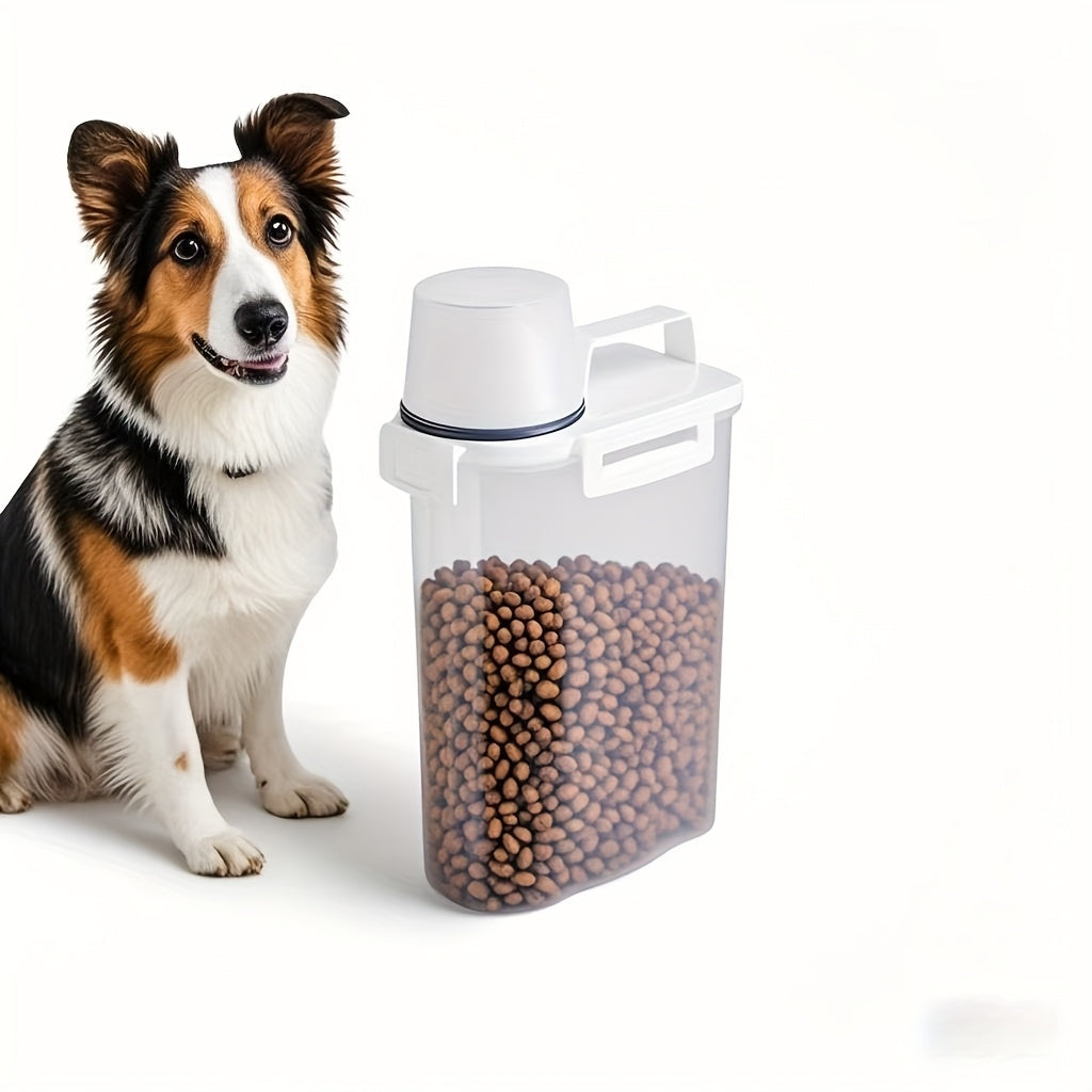 Recipiente transparente para alimentos secos, design fácil de despejar, adequada para alimentação precisa