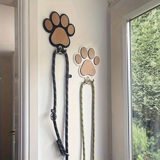 Gancho de parede de madeira com patas – Decoração artesanal chique para lares que amam animais de estimação