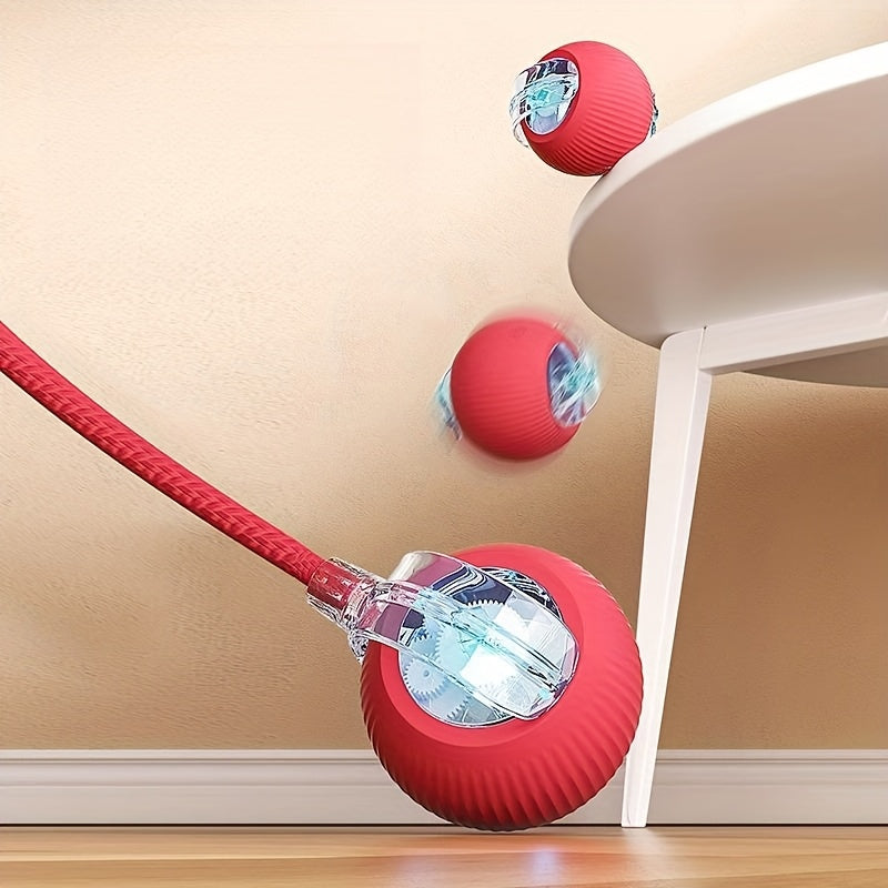 Bola de brinquedo autorolante com luzes LED