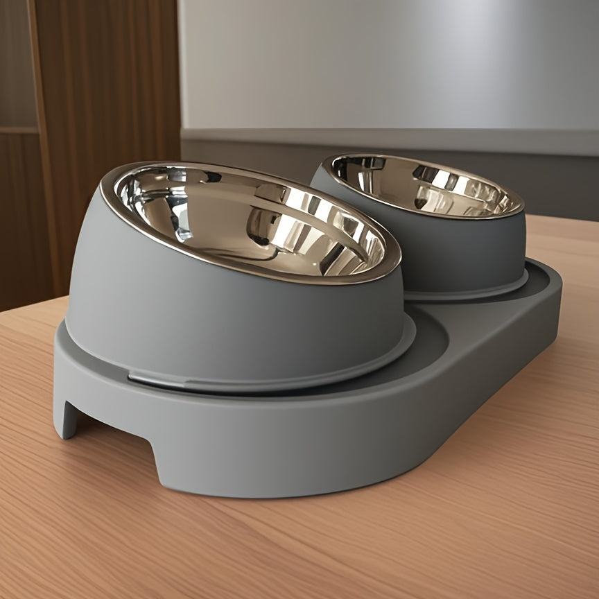 Conjunto de tigelas duplas de aço inoxidável duráveis e super resitentes