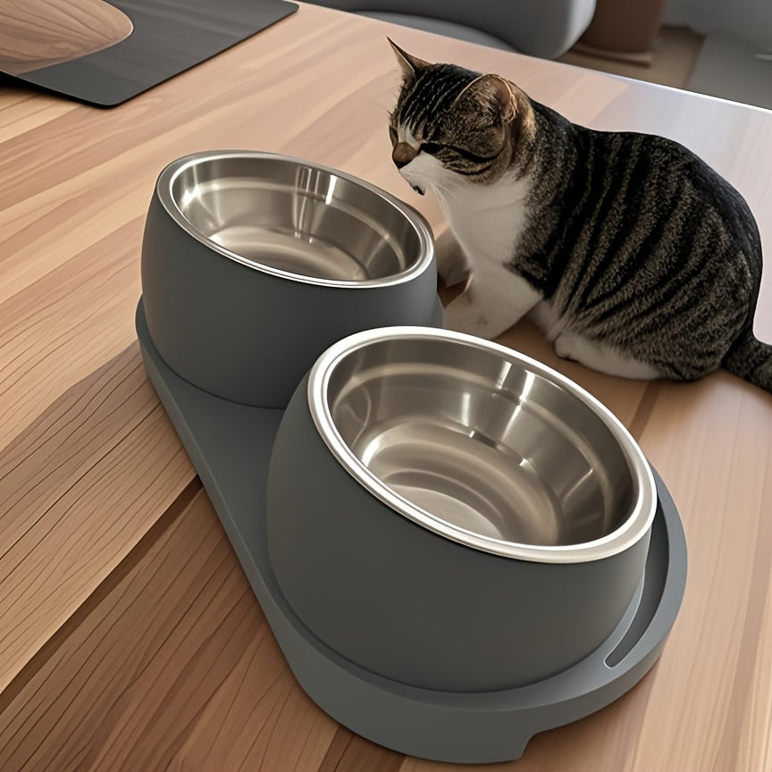 Conjunto de tigelas duplas de aço inoxidável duráveis e super resitentes