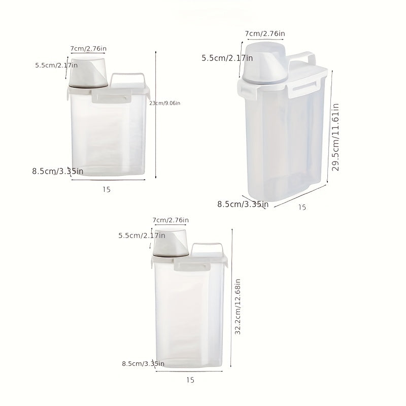 Recipiente transparente para alimentos secos, design fácil de despejar, adequada para alimentação precisa