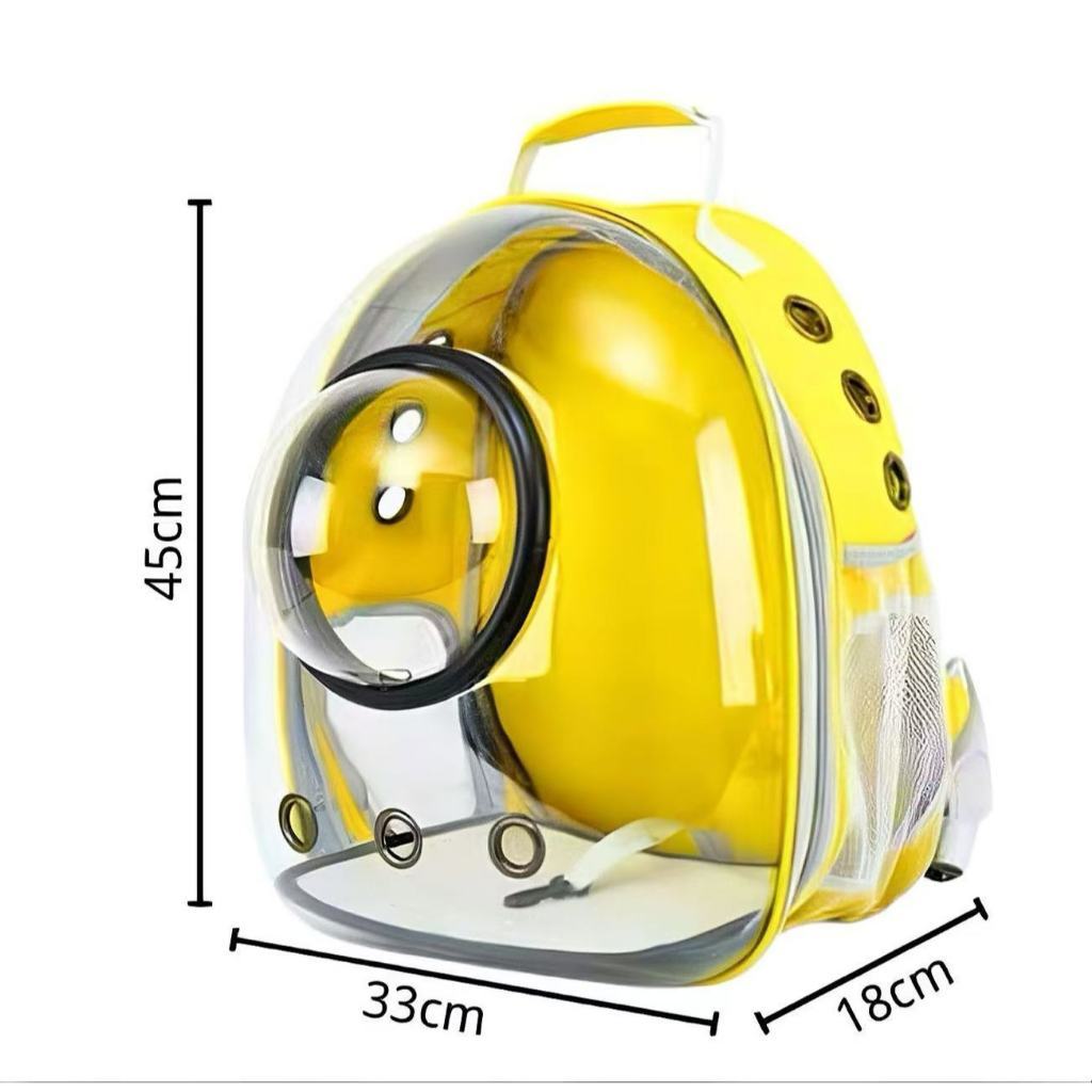 Mochila Transportadora Transparente Panorâmica para Cães ou Gatos – Conforto e Aventura