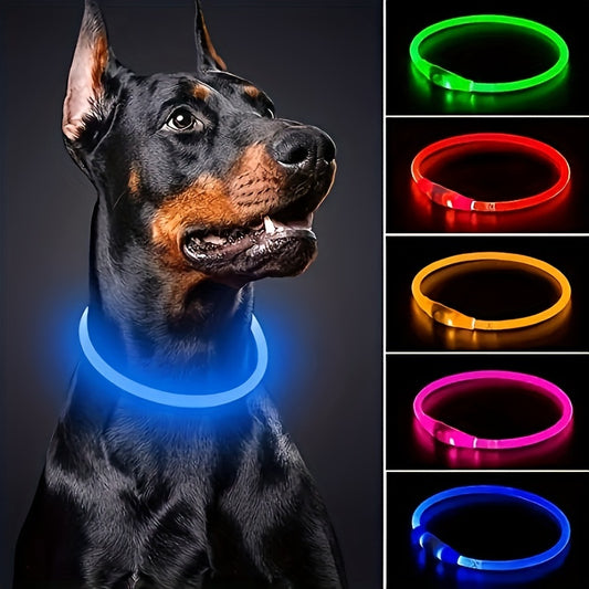 Nunca mais perca seu cão! Coleira com luz LED para cães de estimação