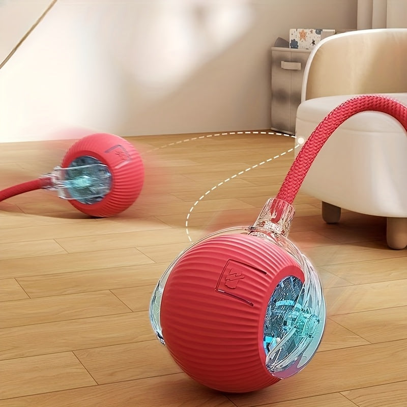 Bola de brinquedo autorolante com luzes LED
