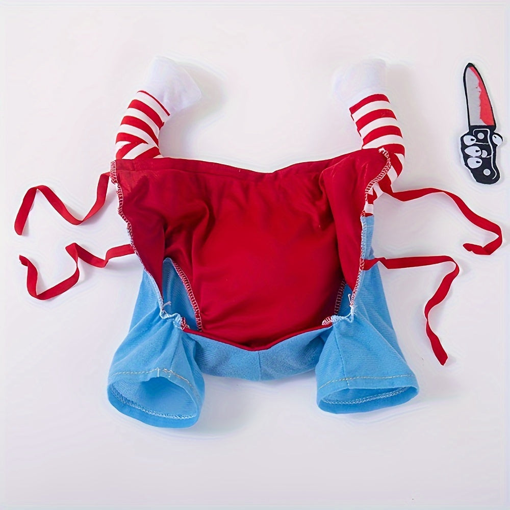 Fantasia engraçada de "Chuckie, o boneco assassino" para animais de estimação – Quente, ajustável e perfeita para risadas no Halloween!