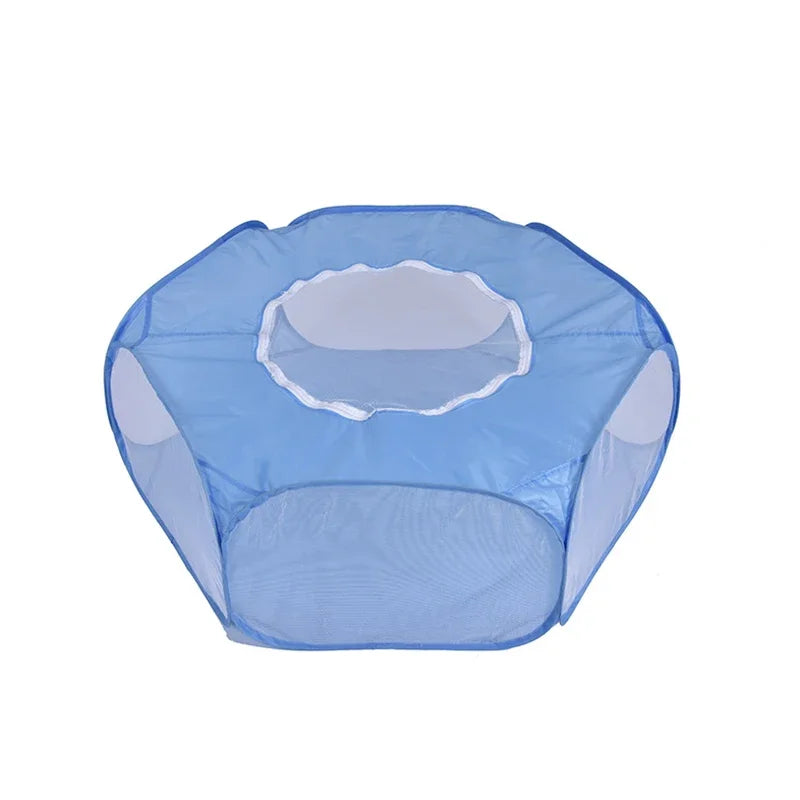 Cercado Portátil Transparente para Pets – Ideal para Cães, Gatos e Pequenos Animais