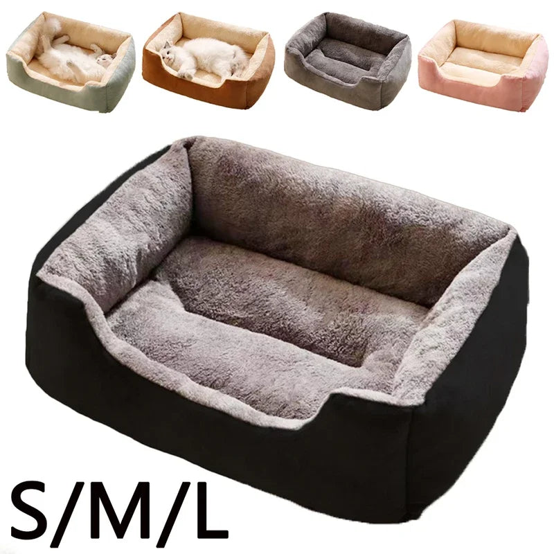 Cama de pelúcia para gatos e cães pequenos – macia, aconchegante e perfeita para aconchegar