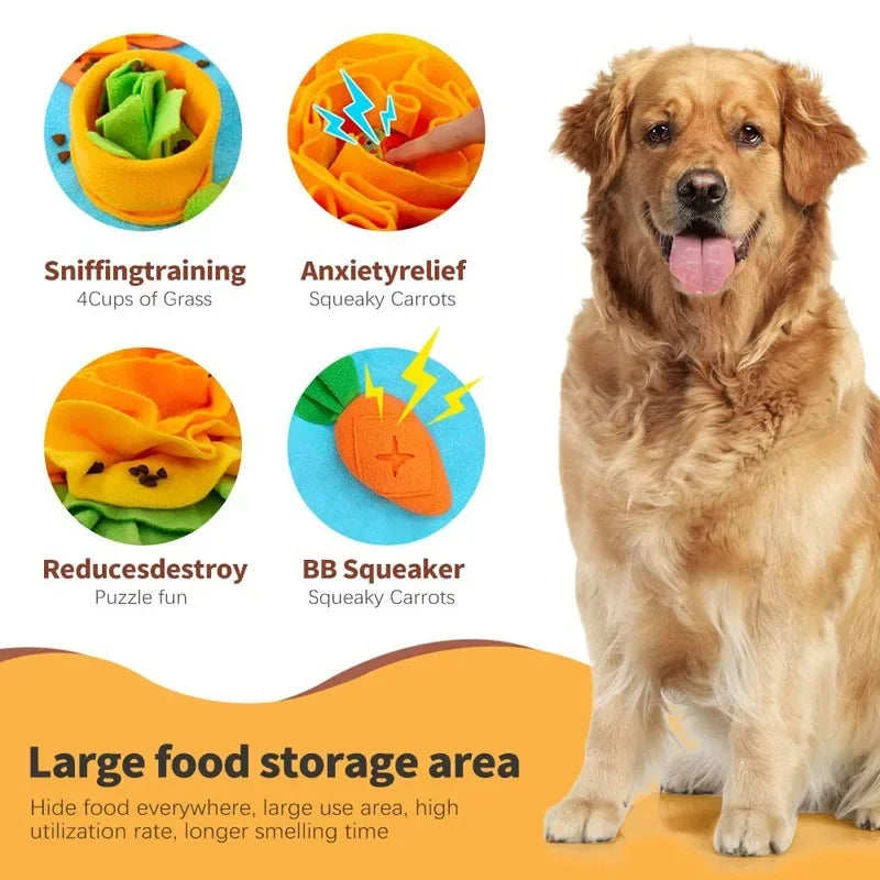 Tapete de Farejamento Grande para Cães – Brinquedo Interativo, Alimentação Lenta e Redução de Ansiedade