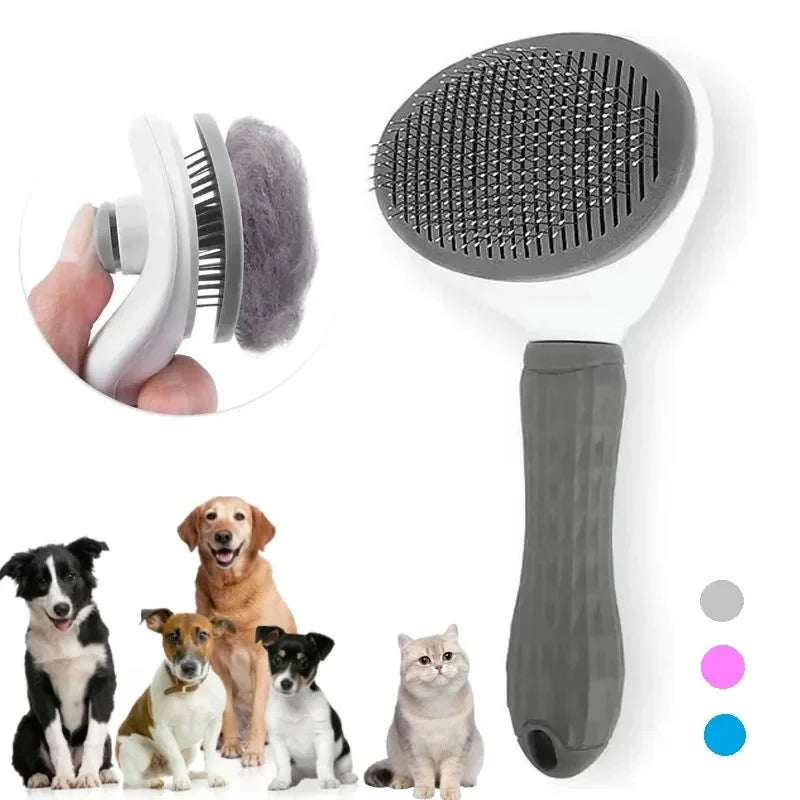 Escova Pet Autolimpante – Remove Pelos com um Clique!