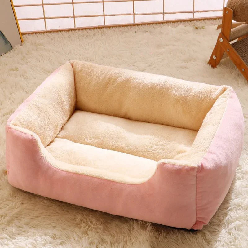 Cama de pelúcia para gatos e cães pequenos – macia, aconchegante e perfeita para aconchegar