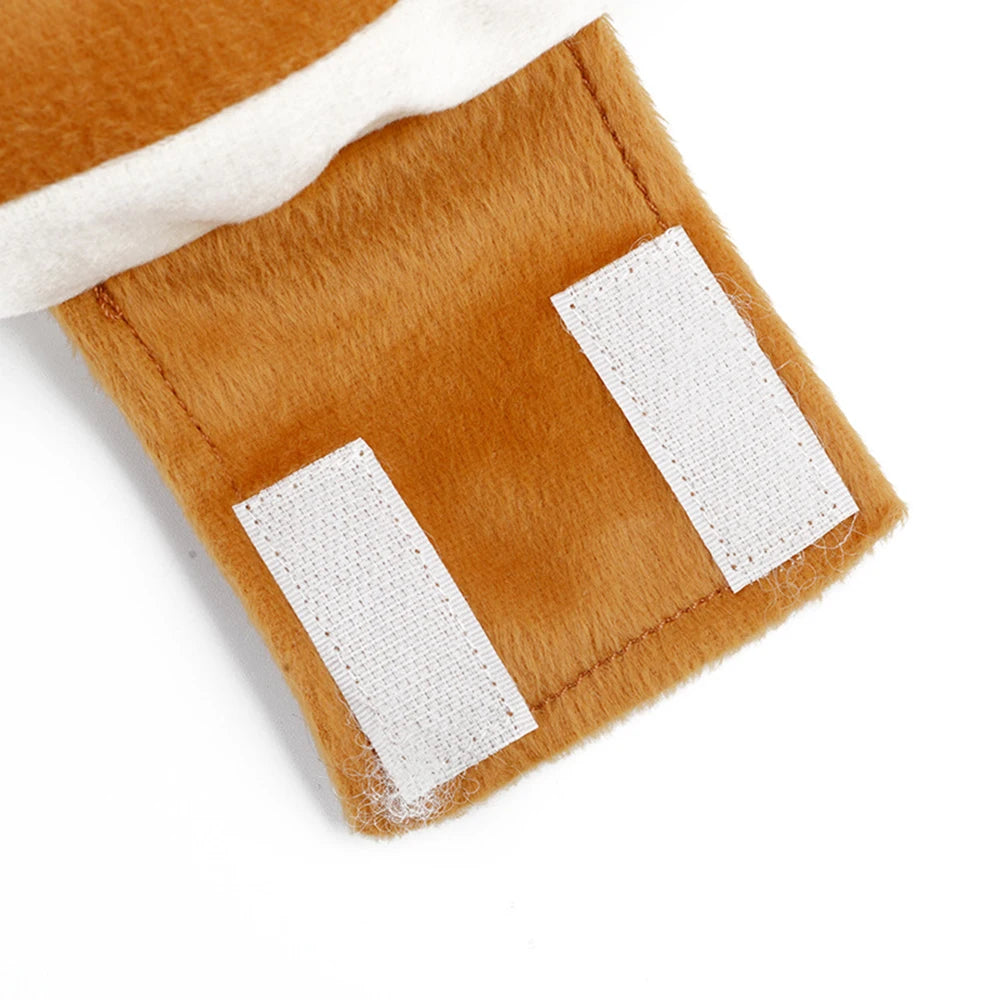 Fantasia de cachorro-quente caprichado no ketchup e mostarda