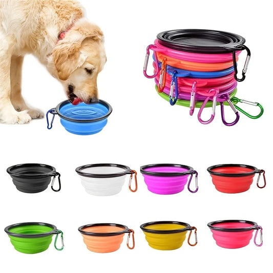 Tigela portátil para água e comida de animais de estimação