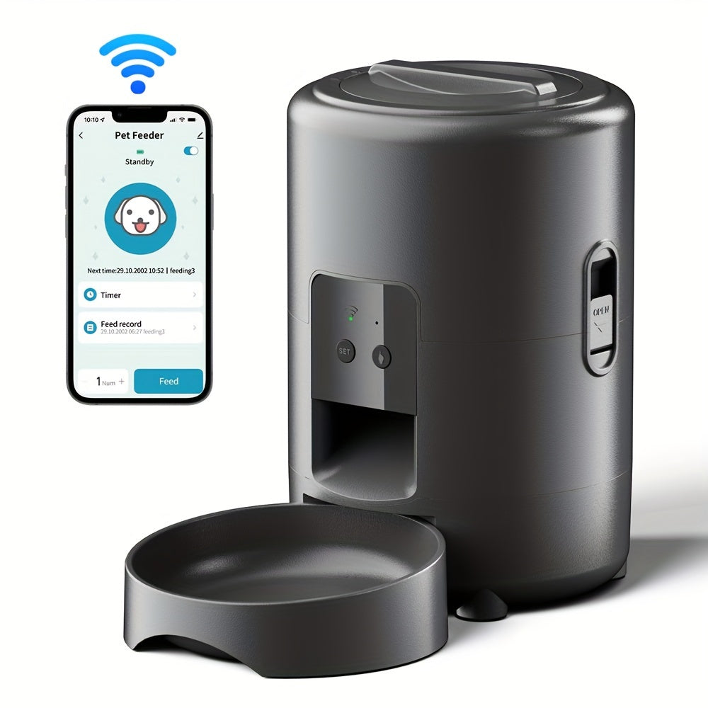 Agora ficou fácil! Alimentador Automático Smart 2L com App – Ideal para Gatos e Cães Pequenos
