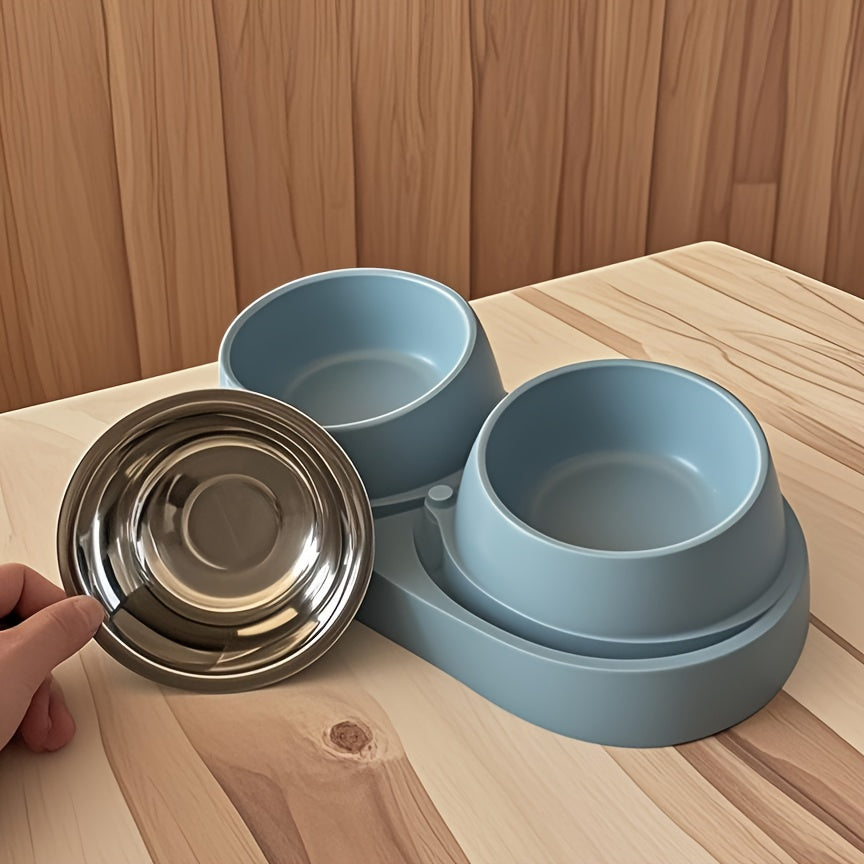 Conjunto de tigelas duplas de aço inoxidável duráveis e super resitentes