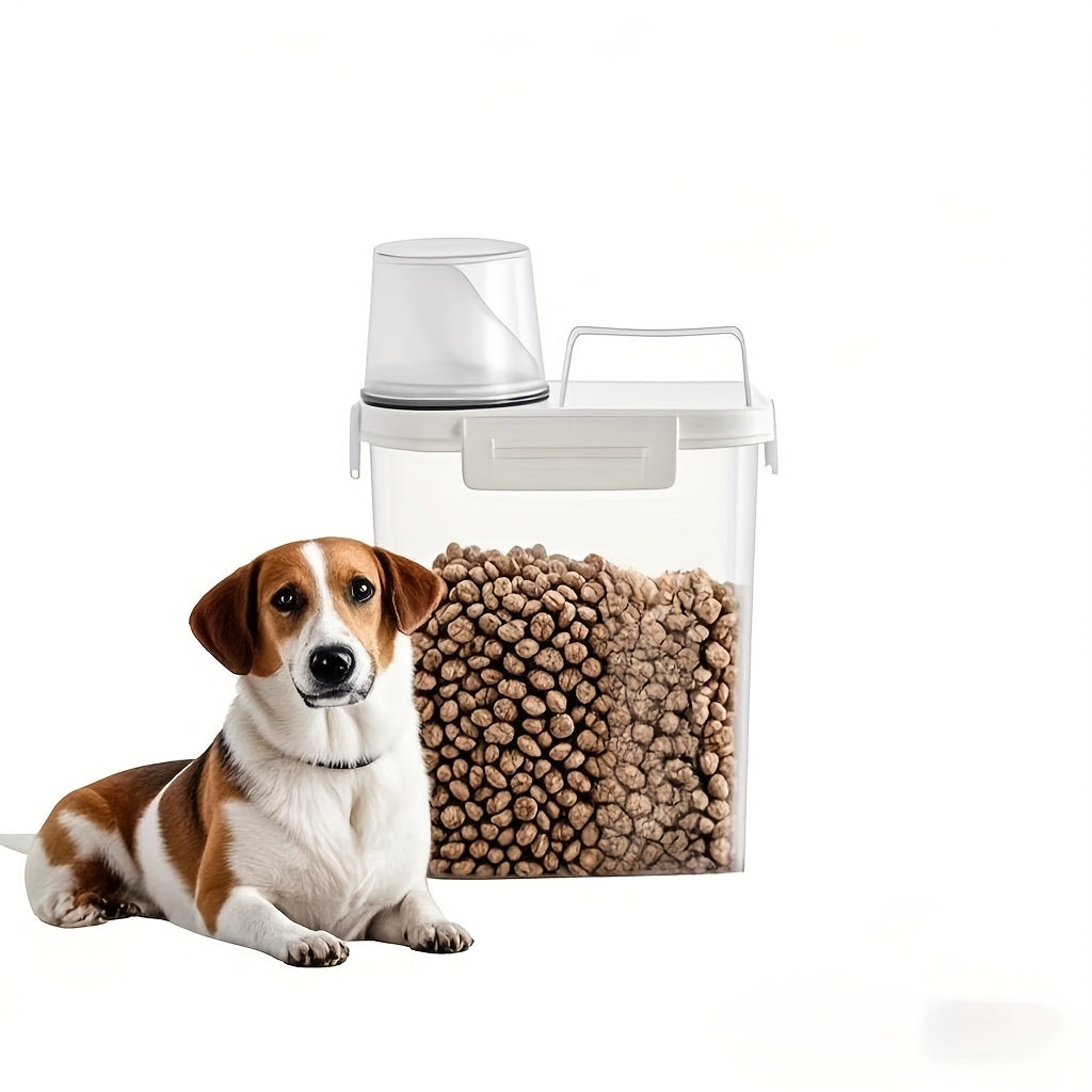 Recipiente transparente para alimentos secos, design fácil de despejar, adequada para alimentação precisa