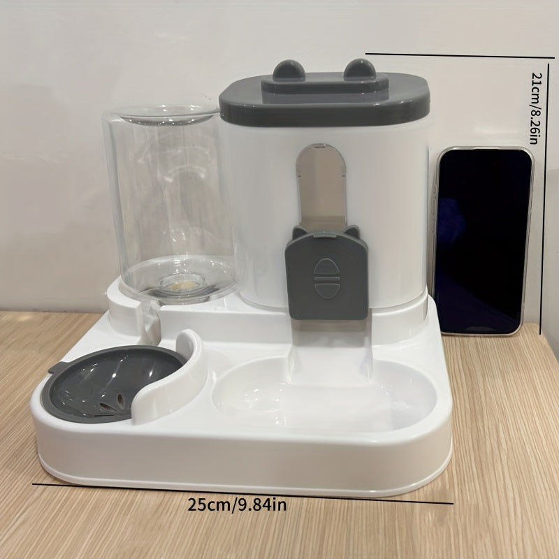 Bonito, automático e sem necessidade de pilhas! Alimentador para gatos!