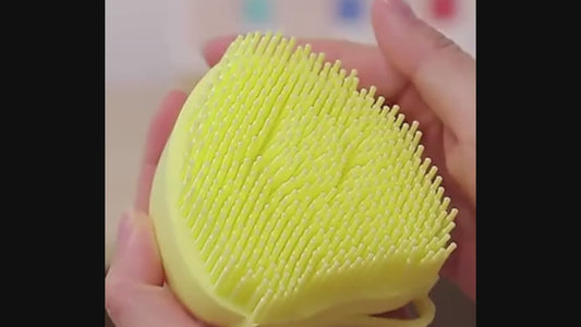 Escova de banho de silicone para animais de estimação – massageie, limpe e dispense xampu em uma etapa fácil